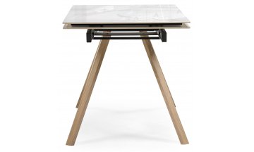 Керамический стол Морсби 140(200)х80х80 statuario cara / дуб монтана