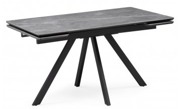 Керамический стол Вилли 140 (200) х 80 белый мрамор alpin white / snow white / белый