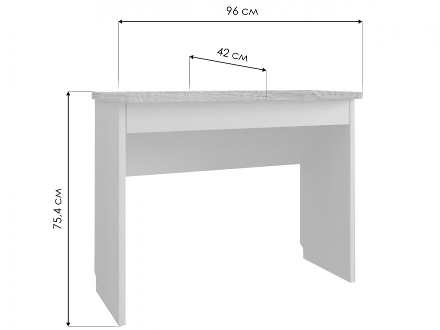 Письменный стол Olivia 1S дуб анкона