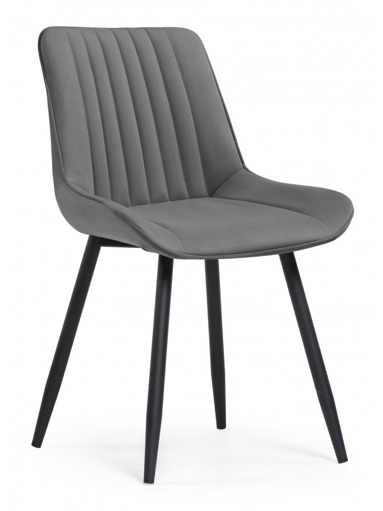 Комплект из "Стул на металлокаркасе Седа К темно-серый / черный" 4 шт.