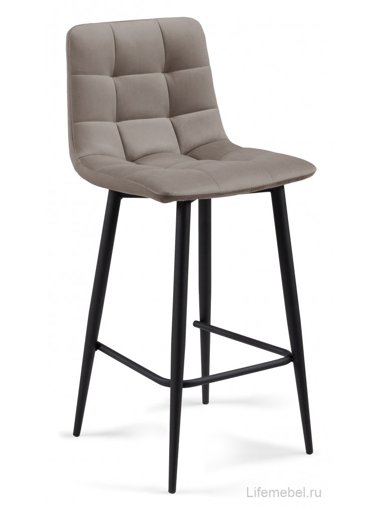 Комплект стульев полубарных Бэйс 2 шт латте / черный