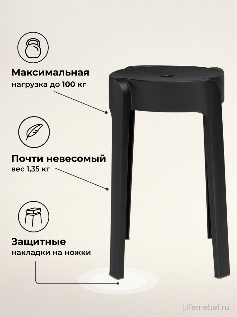 Табурет Bovel black