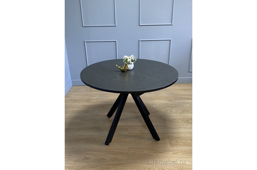 Стол Арчи темно-серый / черный