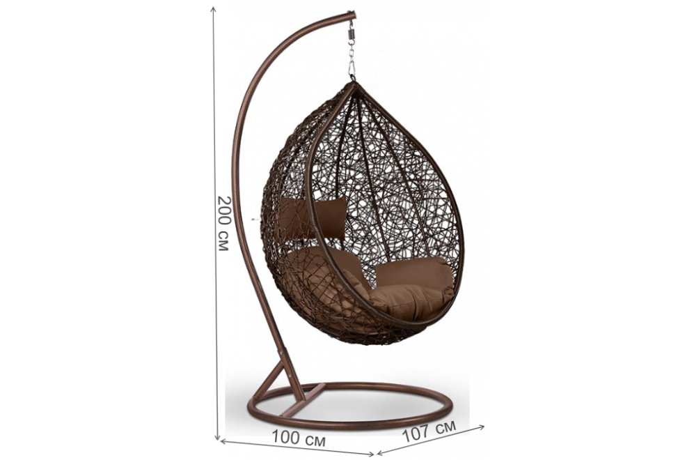 Подвесное кресло AFM-168A-XL brown  - Уцененный экземпляр