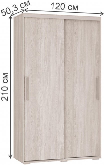 Шкаф-купе Мебелони ШКК-11 ясень белый