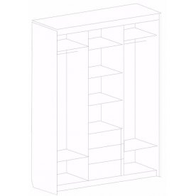 Шкаф-купе ШК-05 бодега темная / бодега белая