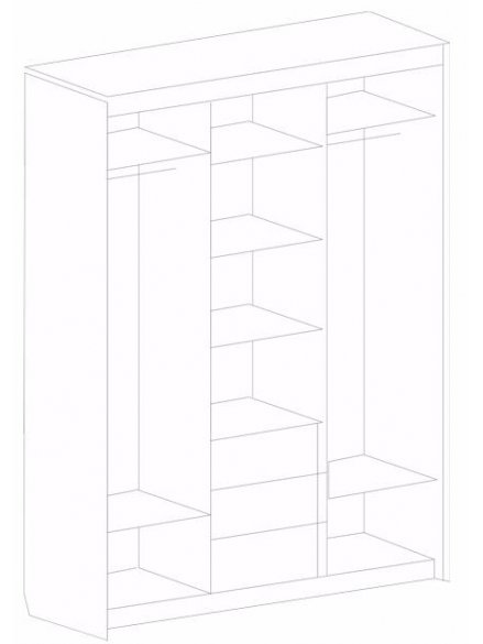 Шкаф-купе ШК-05 бодега темная / бодега белая