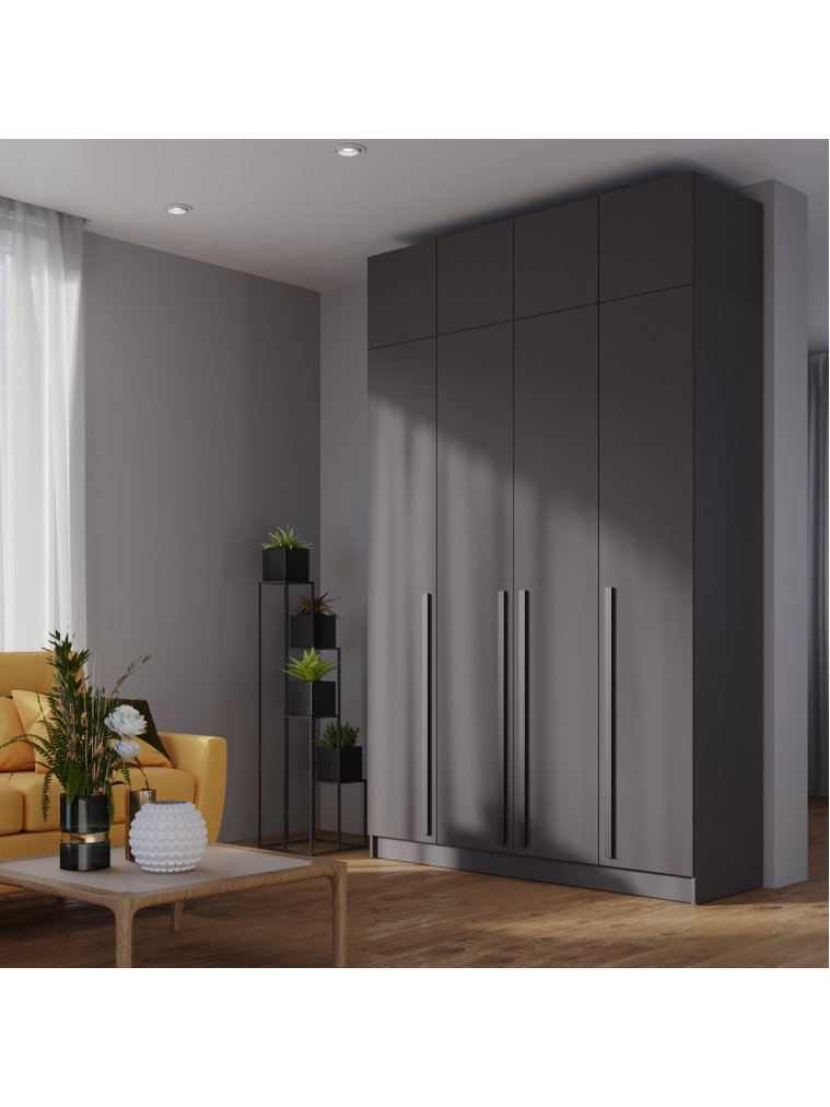 Шкаф навесной Бостон 160 графит