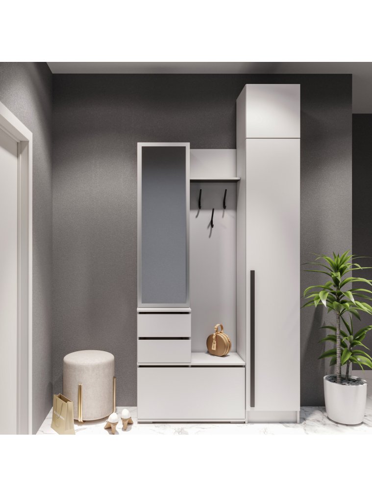 Шкаф навесной Бостон 40 белый ЛДСП