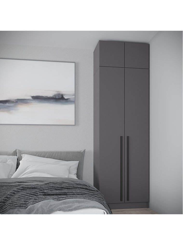 Шкаф навесной Бостон 80 графит ЛДСП