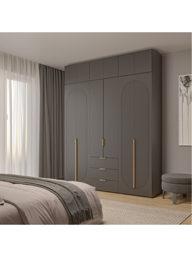 Шкаф навесной Фиеста 200 графит ЛДСП