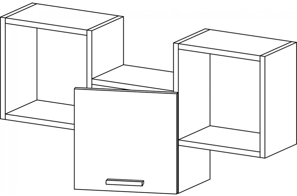 Шкаф навесной Флэш-20 дуб молочный
