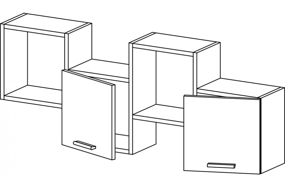 Шкаф навесной Флэш-23 дуб апрель тёмный