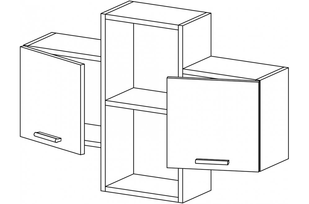 Шкаф навесной Флэш-24 дуб золотистый