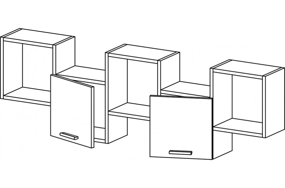 Шкаф навесной Флэш-26 дуб апрель тёмный