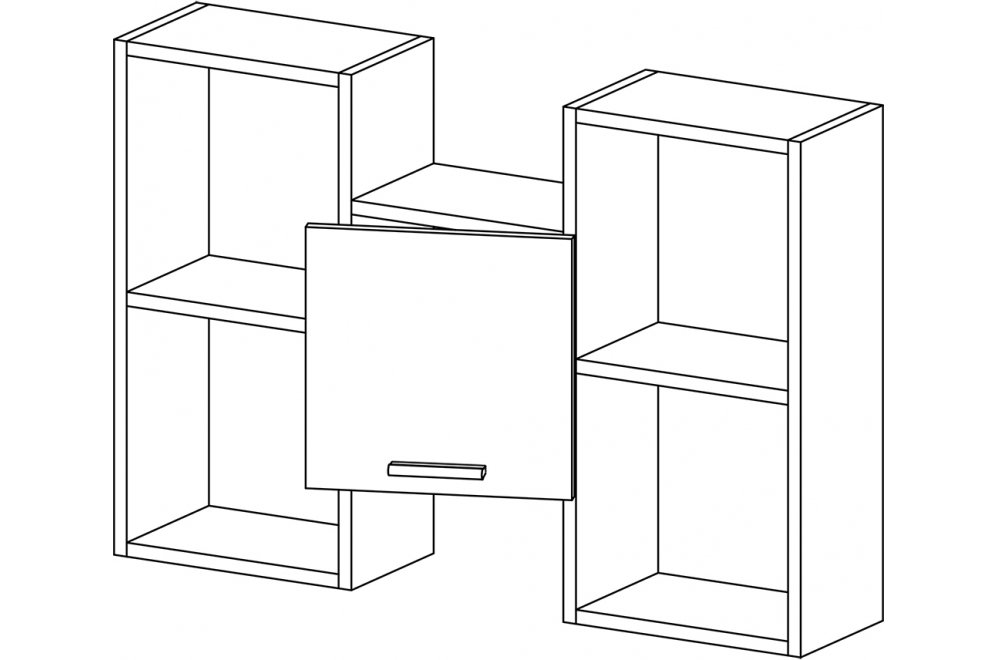 Шкаф навесной Флэш-27 дуб апрель тёмный