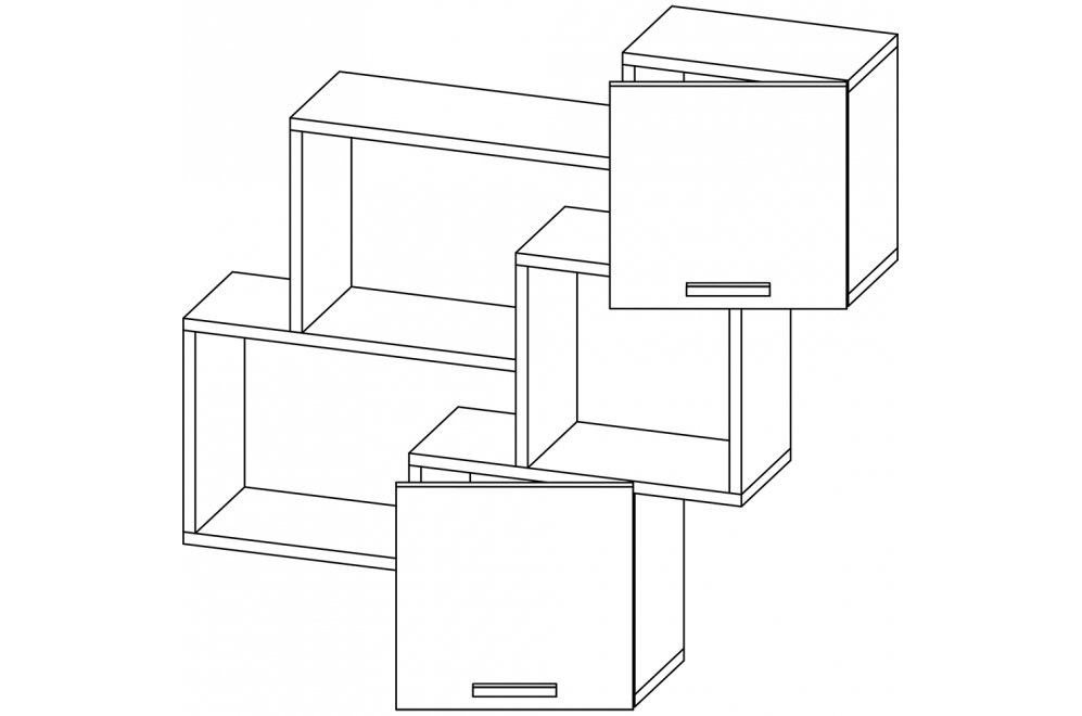 Шкаф навесной Флэш-28 дуб апрель тёмный