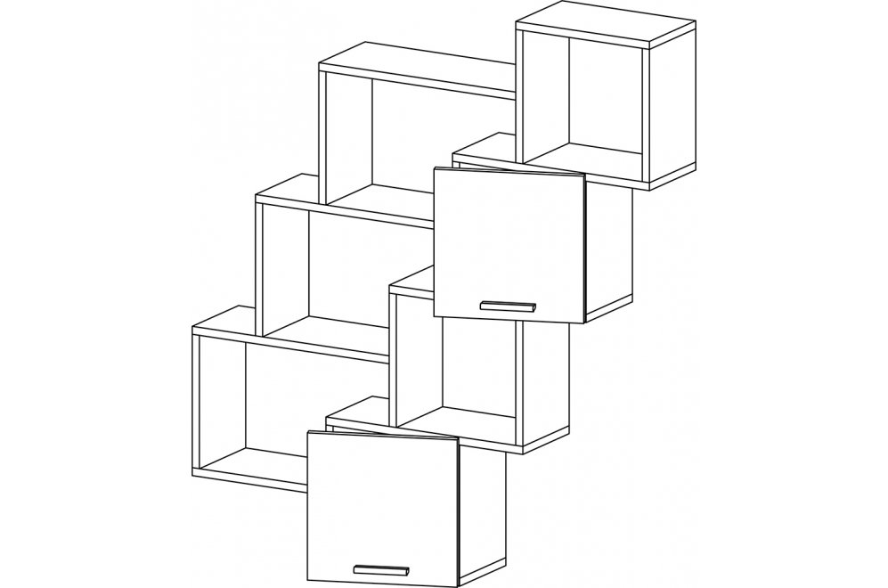 Шкаф навесной Флэш-31 дуб молочный