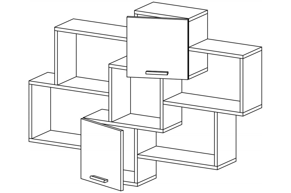 Шкаф навесной Флэш-32 дуб золотистый
