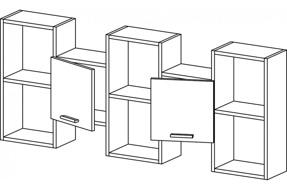 Шкаф навесной Флэш-33 дуб молочный