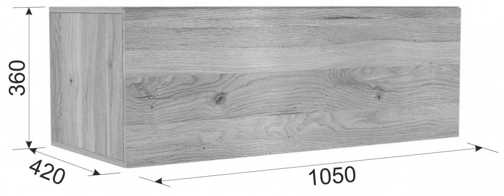 Шкаф навесной Лайк 38.01 дуб мария