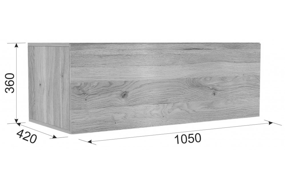 Шкаф навесной Лайк 38.01 дуб мария