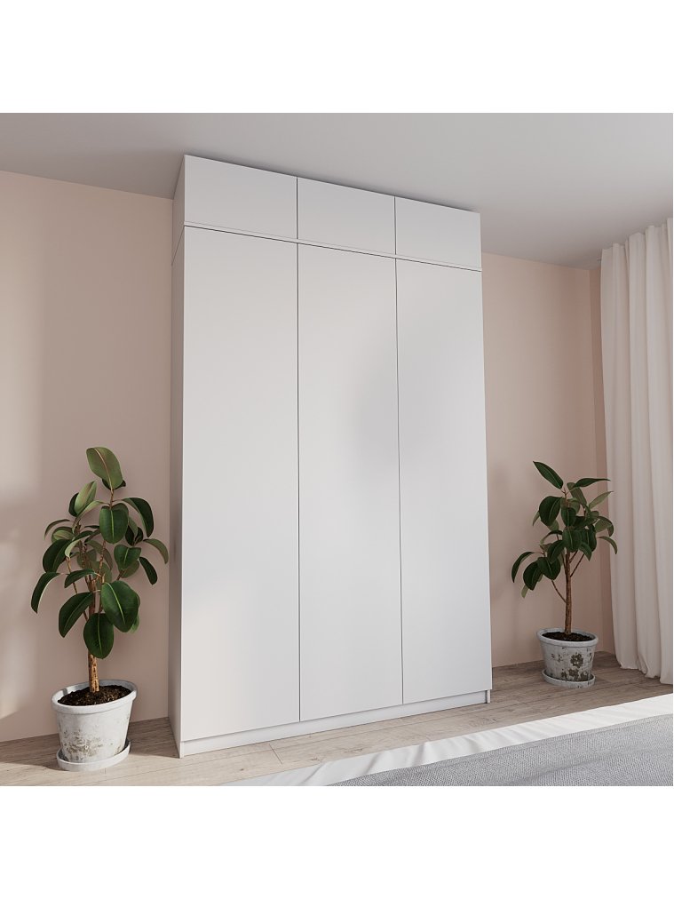 Шкаф навесной Мика 150 белый ЛДСП