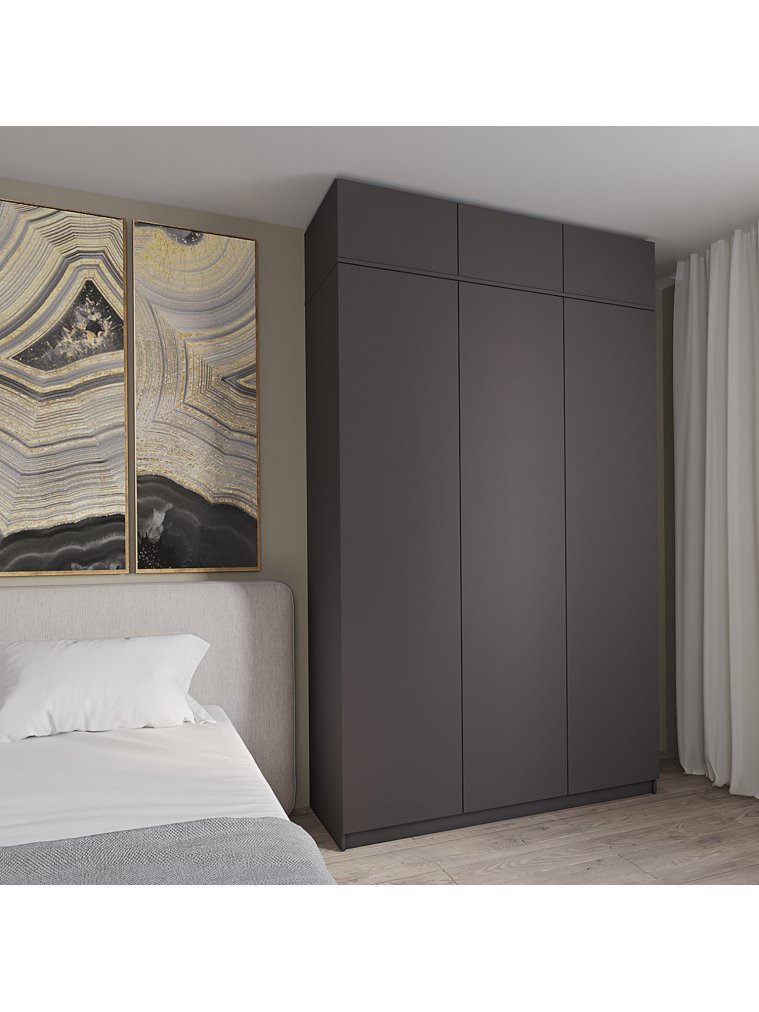 Шкаф навесной Мика 150 графит ЛДСП