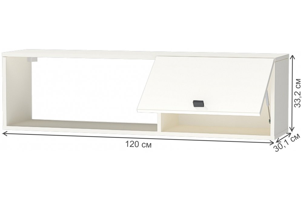 Шкаф навесной МС Квадро Ан-1 миндаль