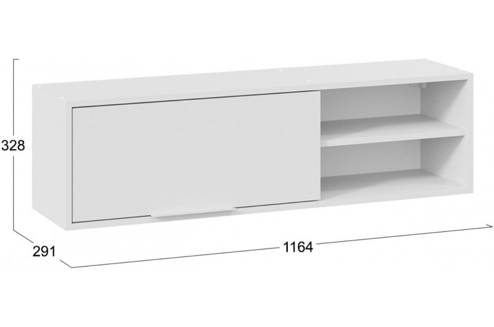 Шкаф навесной Марли белый