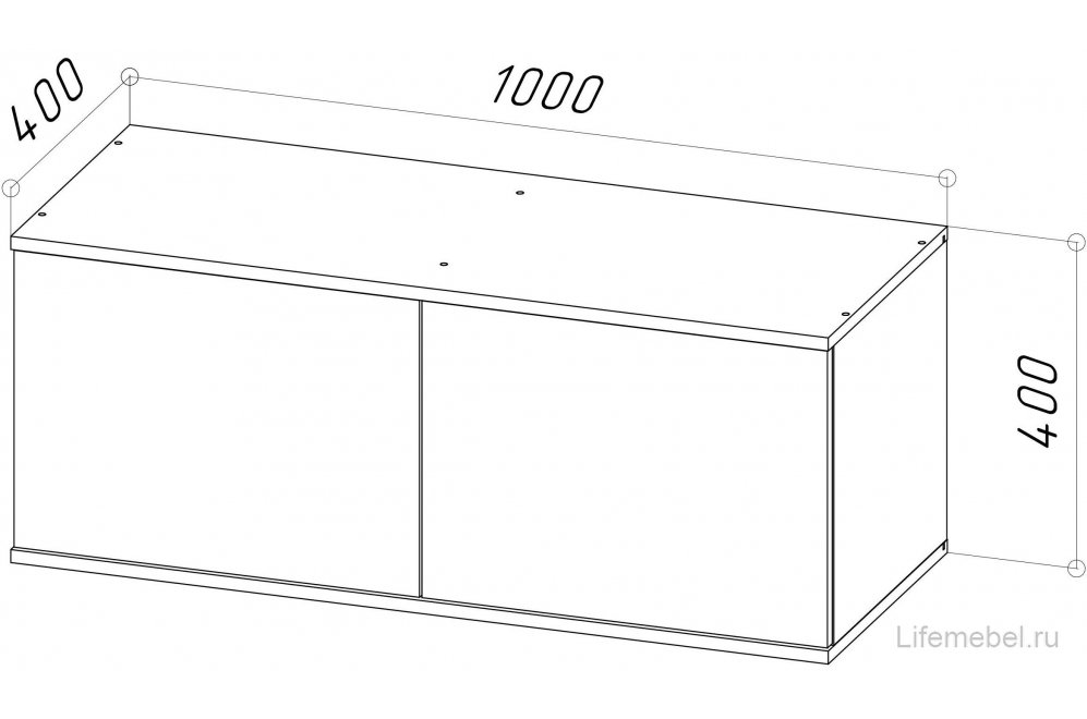 Шкаф навесной Шторм 100 белый