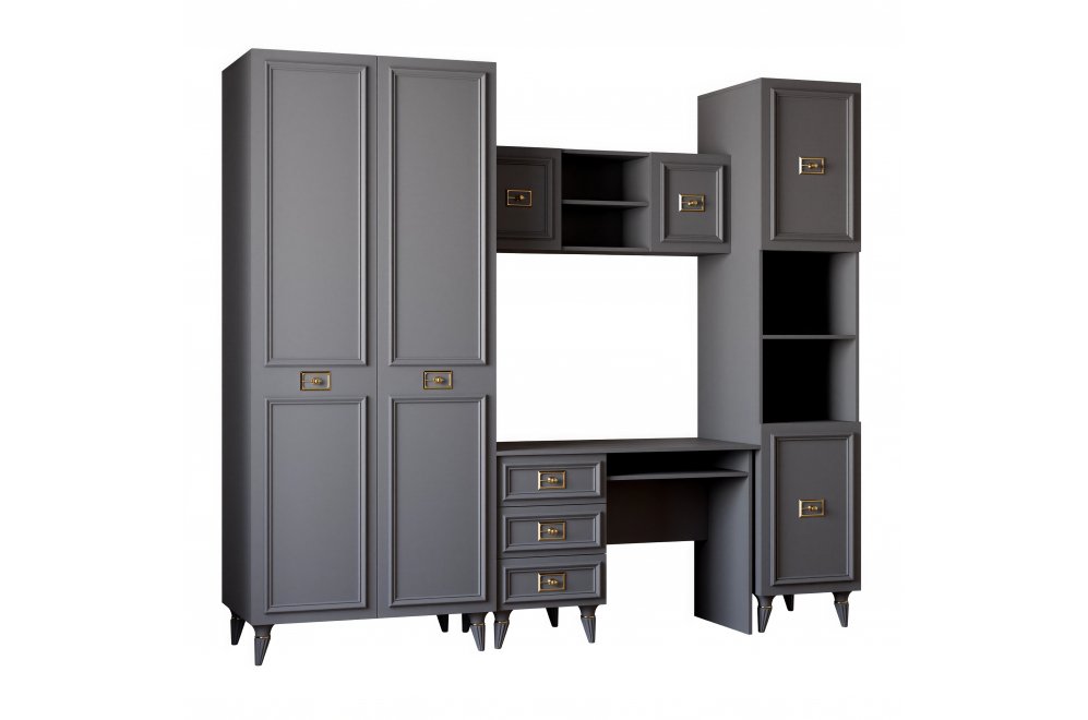 Шкаф навесной Валенсия серый