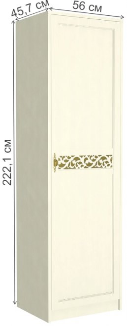 Шкаф для одежды Ливадия Л18 weave светлый