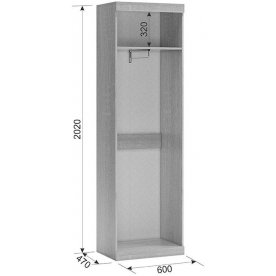 Шкаф двухдверный Макси скала