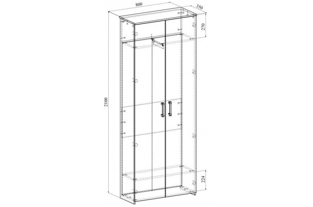Шкаф Агата АТ-4 дуб крафт золотой