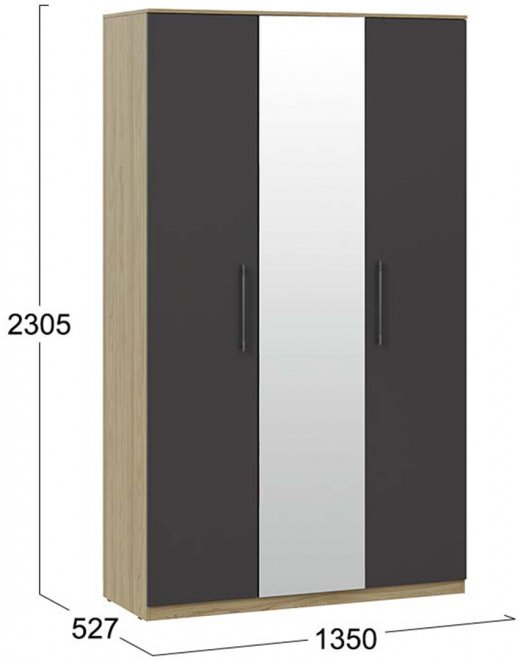 Шкаф Агата вяз благородный / базальт