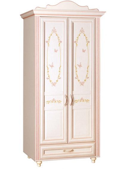 Шкаф Алиса №553 2-дверный кремовый белый