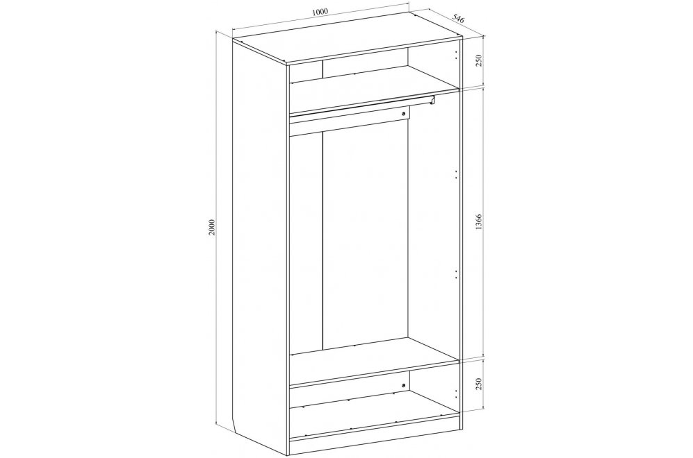 Шкаф Анастасия АН-1К венге луизиана / венге