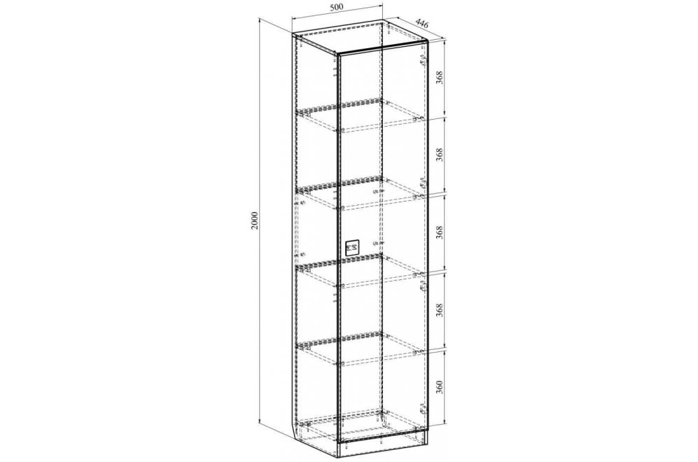 Шкаф Анастасия АН-2К дуб роше / дуб классик синхро