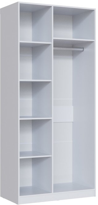 Шкаф для одежды и белья Апполия дуб / белый