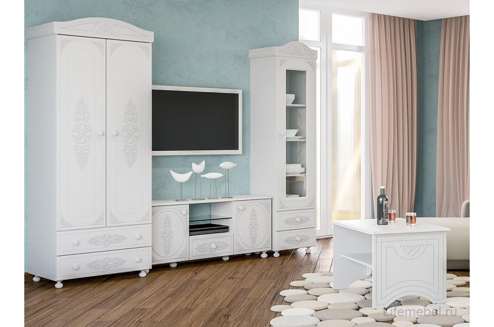 Шкаф Ассоль АС-2 белое дерево