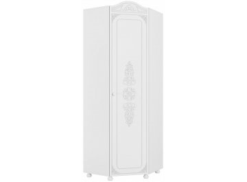 Платяной шкаф Ассоль АС-521К с короной правый белое дерево