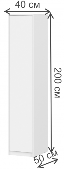 Шкаф Айден П06-400 серый