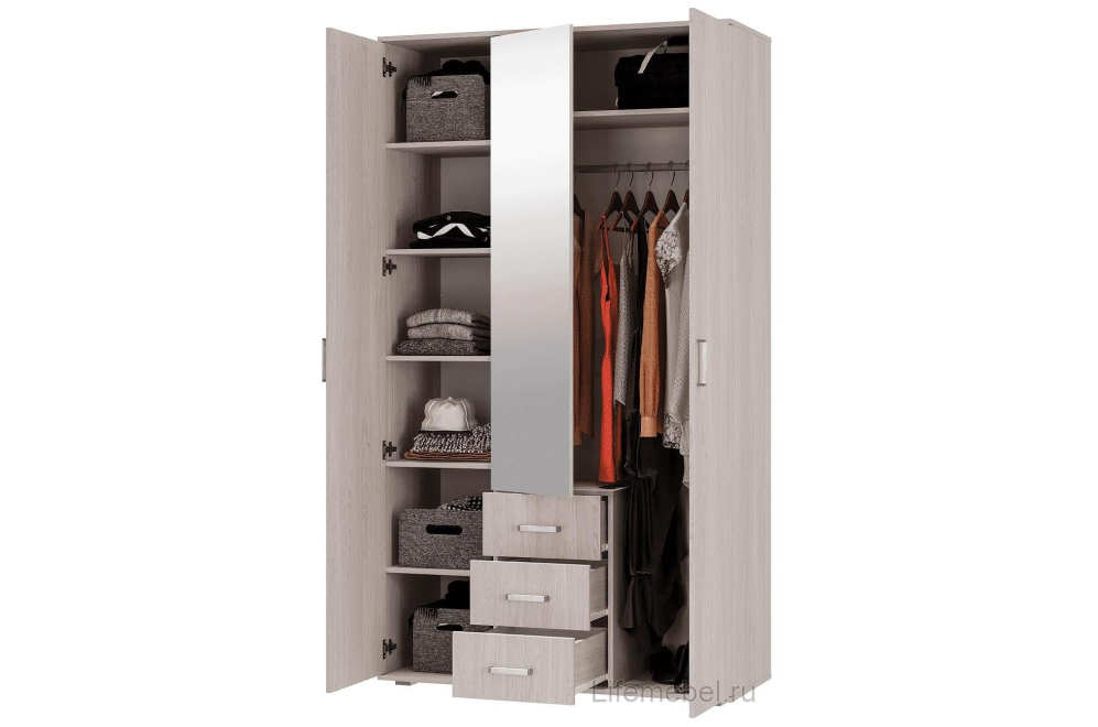 Шкаф Белла ясень белый