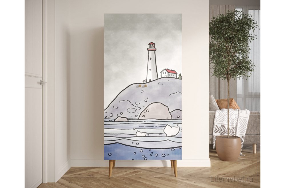 Шкаф Бербер (Berber) BB08/Print_51 разноцветный