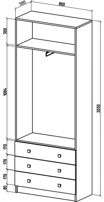 Шкаф Бостон-12 белый