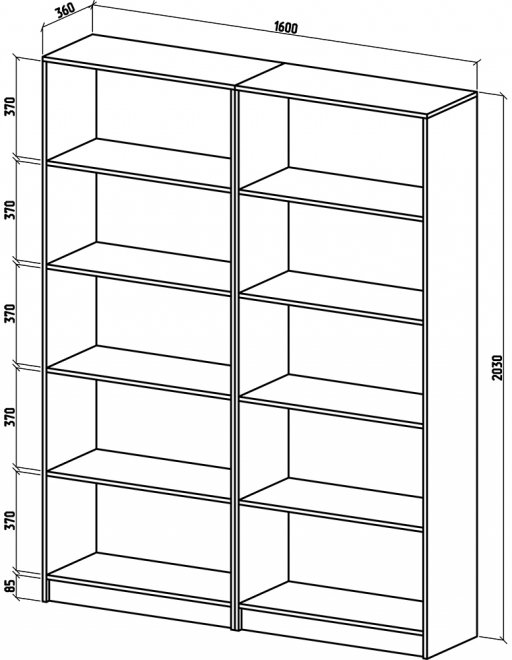 Шкаф Бостон-13 итальянский орех