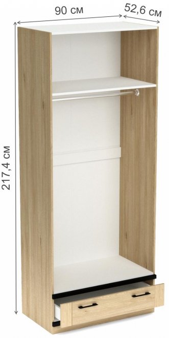 Шкаф Бостон двухдверный гикори джексон 