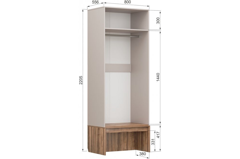 Шкаф Чарли №3 кашемир / авелано