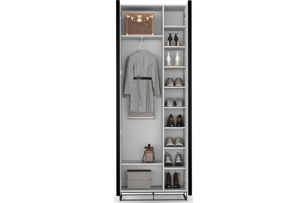 Шкаф City 40 двухстворчатый белый